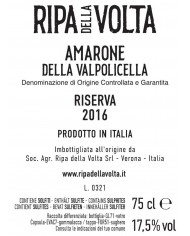 Amarone della Valpolicella DOCG Riserva 2016 Ripa della Volta