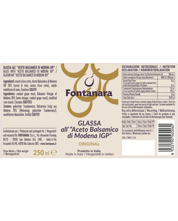 Glassa Di Aceto FONTANARA 250ml