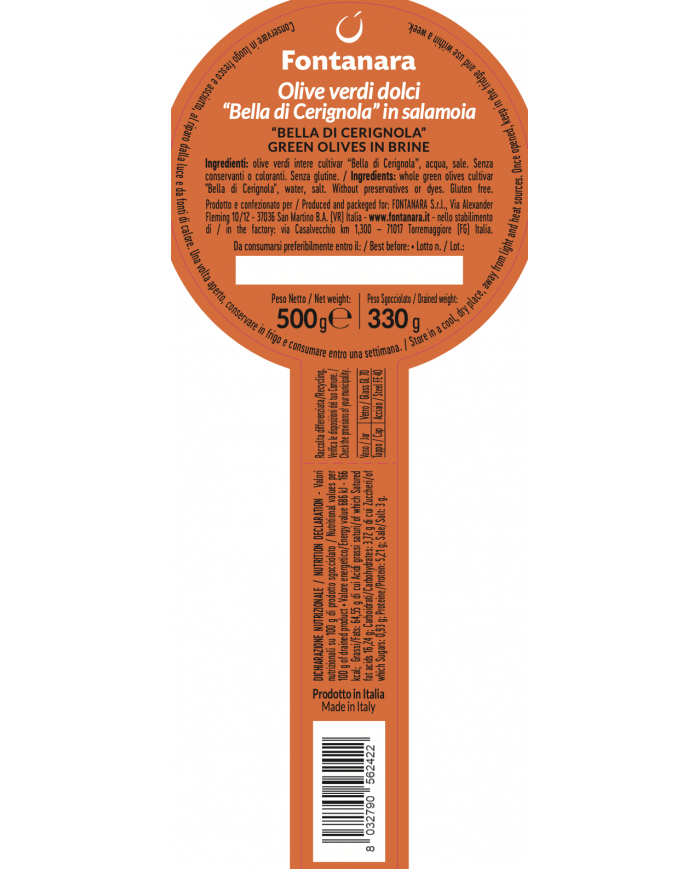 Süße Bella Cerignola-Oliven 330 g