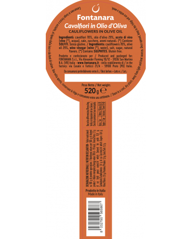 Cavolfiore in olio d'oliva 520gr