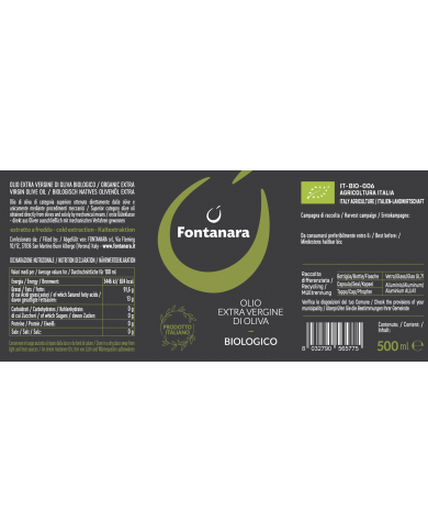 Olio Extra Vergine di Oliva Bio 500ml