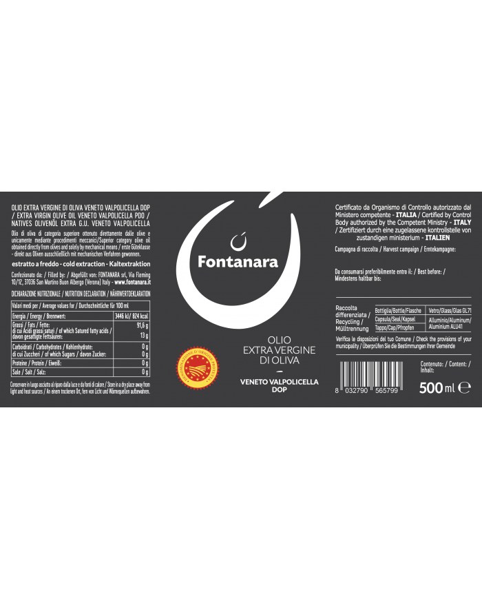 Olio Extra Vergine di Oliva Valpolicella 500ml