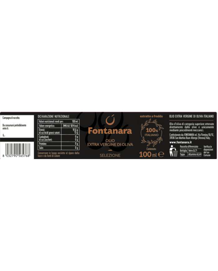 Olio Extra Vergine di Oliva Selezione 100ml