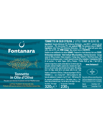 Tonnetto in Olio d'Oliva 320gr