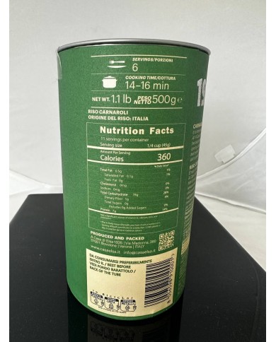 Carnaroli rice "19" Jar 500gr
