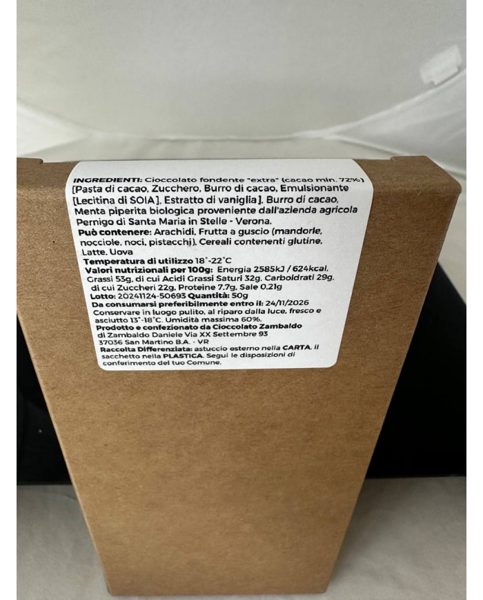 Minz-Schokoladentafel 50 gr