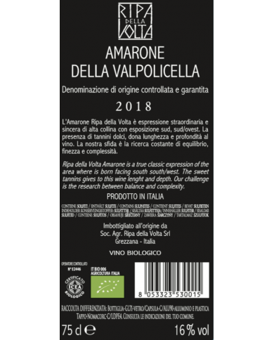 Amarone della Valpolicella DOCG 2018 Ripa della Volta