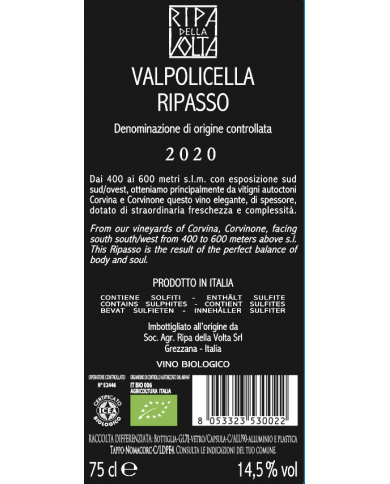 Valpolicella Ripasso DOC 2020 Ripa Della Volta
