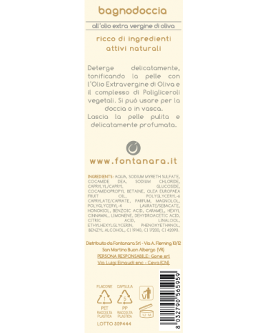 Bagno doccia extra all'olio evo 200ml