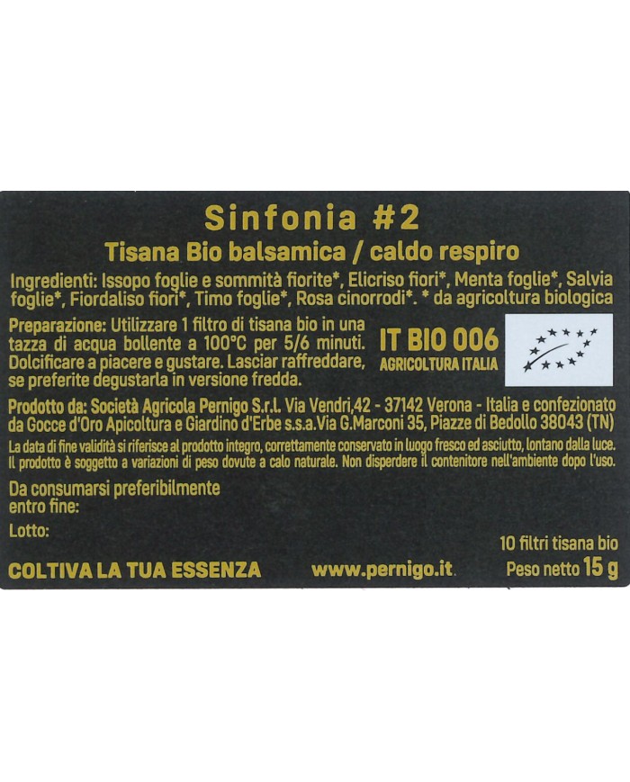 Tisana BIO balsamica Sinfonia 2 - Caldo Respiro